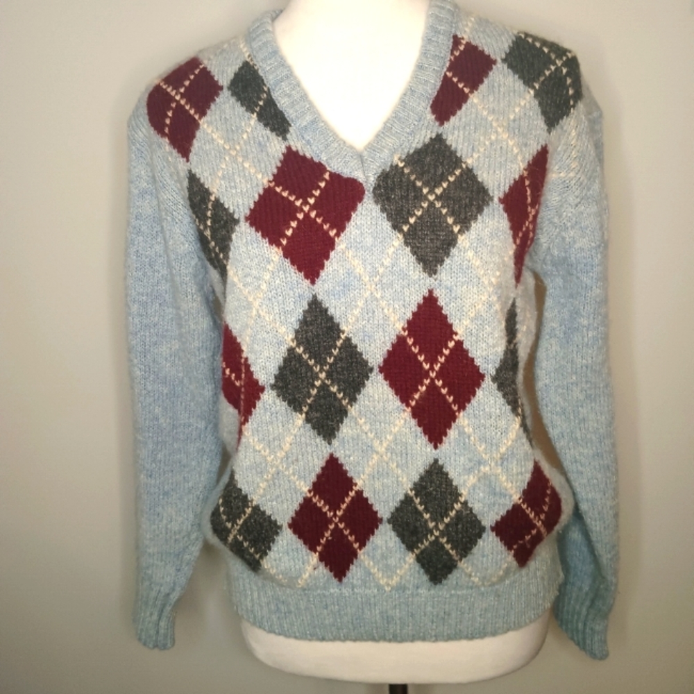 Vintage McGregor V-Neck Argyle Sweater
